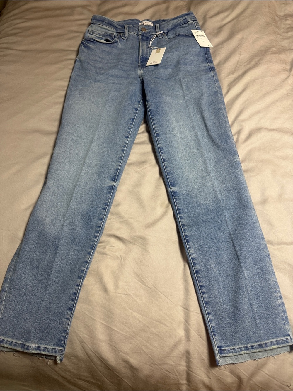 Good American Light Blue Straight Leg Jeans